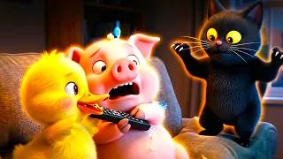 Thumbnail: How To Become Ninjas – Pink Piglet, Coal Cat & Yellow Ducky Take Back Monkeys' Donut | Fun Adventure