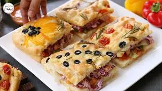 Thumbnail: Quick & Easy Dinner Recipe 😍 Focaccia Bread Sandwiches