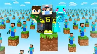 Thumbnail: One Block But, We have 100 Players!! | MINECRAFT