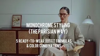 Thumbnail: Monochrome Styling — The Parisian Way | 5 Timeless Outfit Formulas & Color Combinations