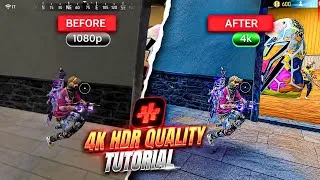 Thumbnail: How To Increase Free Fire Video Quality to Ultra 4K HDR 🔥 | Free Fire Quality Increase in Winkit