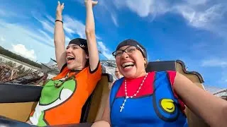 Thumbnail: Alondra & Rai en una montaña rusa de Universal 🎢✨