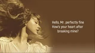 Thumbnail: Taylor Swift - Mr. Perfectly Fine (Taylor's Version) (From The Vault) (Lyrics)