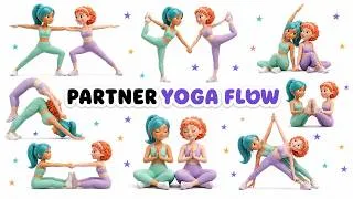 Thumbnail: Partner Yoga for Kids 🤸 Flexibility, Balance & Friendship Flow | Calm Mind, Happy Body