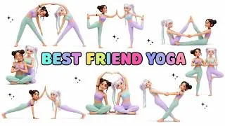 Thumbnail: 🩷 Partner Yoga for Kids with BUBBLE & MINÉLA | Full-Body Stretching, Relaxation, and Flexibility...