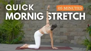 Thumbnail: 5 Minute Stretch Yoga | Quick Routine for Tight Muscles