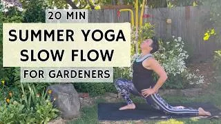 Thumbnail: Gentle Summer Yoga Flow (20 Min) | Stretch & Recover After a Day in the Garden