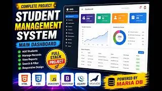 Thumbnail: 🚀 Student Management System – Main Dashboard | Full Stack Web Development Project