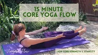 Thumbnail: Fire up your core! 15 Minute Core Yoga Flow 🔥