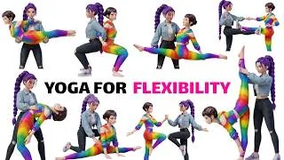 Thumbnail: 7-Min Partner Yoga for Deep Relaxation | Simple Partner Yoga Routine: ✨ Kids Yoga