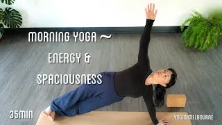 Thumbnail: Morning yoga flow for energy & spaciousness | full body flow | 35min