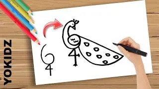 Thumbnail: How To Draw Peacock With Numbers