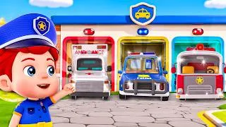 Thumbnail: Fire Truck, Police Car, Ambulance | Little Rescue Squad | Funny Nursery Rhymes & Kids Songs | YoNeo