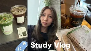 Thumbnail: STUDY VLOG,, 10 hour study days, cafes in la, hot summer nights