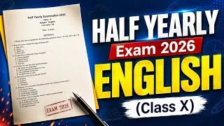 Thumbnail: Half Yearly Exam 2026- English Question paper | Class 10 | HSLC 2027