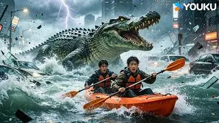 Thumbnail: 🌊🐊 Wave of Horror! Giant Crocodiles Emerge from the Flood!| Crazy Tsunami | YOUKU MONSTER MOVIE