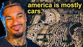Thumbnail: America is mostly cars and parking lots.