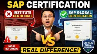 Thumbnail: SAP Institute Certification vs SAP Global Certification Explained in Hindi | Biggest SAP Myth