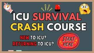 Thumbnail: ICU Survival Guide Crash Course | Critical Care Nursing Foundations (Chapter 1) 🚨