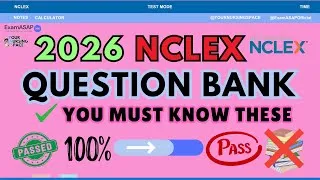 Thumbnail: Pass the NCLEX 2026 FAST 🔥 RN & PN Practice Questions + Adaptive Test w/ Rationales