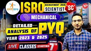 Thumbnail: ISRO Mechanical, Detailed analysis of Previous Exams held 2023 & 2025 for 2026 preparation strategy