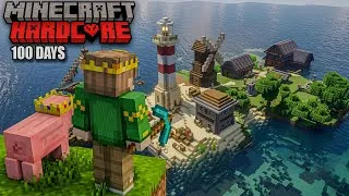 Thumbnail: I survived 100 Days on a deserted island in Minecraft Hardcore| cENTURY DAYS