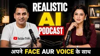 Thumbnail: Realistic AI Podcast बनाओ अपने FACE और VOICE के साथ  | How To Create Long Ai Video For Free