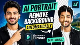Thumbnail: AI Portrait in Filmora: Remove Background Automatically | Easy Tutorial (2026)