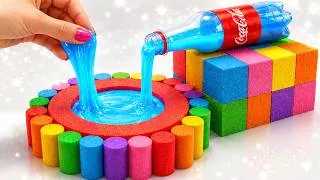 Thumbnail: Satisfying Video | Mixing Rainbow Kinetic Sand With Coca Cola Slime Bottle Cutting ASMR | By Yo Yo