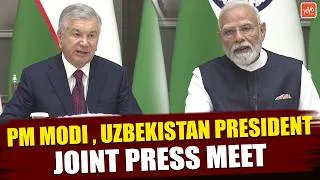 Thumbnail: PM Modi, Uzbekistan President Shavkat Mirziyoyev Attend Joint Press Meet | YOYO TV