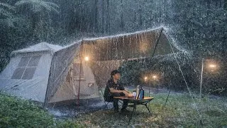 Thumbnail: CRAZIEST STORM I EVER MET‼️CAMPING IN HEAVY RAIN ⛈️ VERY HEAVY RAIN CAMPING