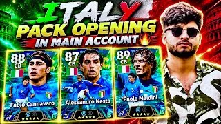 Thumbnail: EPIC ITALY 🇮🇹 PACK OPENING IN MAIN ACCOUNT🔥| BUILD UP MALDINI + NESTA + CANNAVARO | EFOOTBALL 2027
