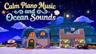 Thumbnail: 8HR Calm Piano Music with Ocean Wave Sounds | Cozy Beach Night | Pokémon Pokopia Ambience