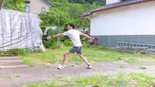 Thumbnail: off-ice figure skating double axel attempt #2