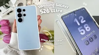 Thumbnail: 🌷Samsung Galaxy S26 Ultra aesthetic unboxing (camera test,accessories & gaming)🩵