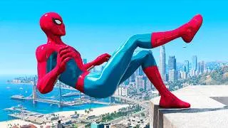 Thumbnail: Spider-Man BEST JUMPS & CRAZY FALLS (GTA 5 Spiderman Gameplay Fails) #63