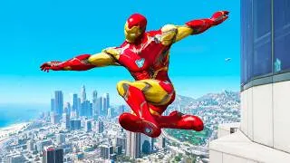 Thumbnail: IRON MAN CRAZY JUMPS/FALLS (GTA 5 Iron Man Best Gameplay) #5