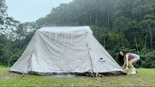 Thumbnail: Camping in Heavy Rain ☔️ Village Tent | Rain ASMR