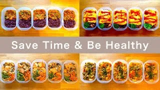 Thumbnail: A month of Freezer Bento Ideas  🍱 🇯🇵   Make 5 meals in 30 minutes