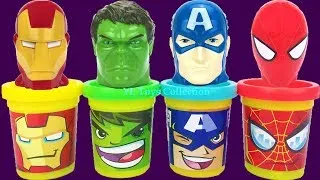 Thumbnail: Play Doh Marvel Avengers with Iron Man Hulk Captain America and Kitchen Creations Molds