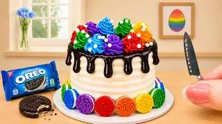 Thumbnail: Colorful Mini Rainbow OREO Cake Recipe With Chocolate [4K] 🌈 Sastisfying Mini Cake Challenge & ASMR