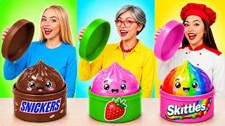 Thumbnail: Me vs Grandma Cooking Challenge!   Cake Decorating Test by YUMMY JELLY