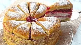 Thumbnail: Amazingly Tasty and Easy Puff Pastry Cake Recipe! Quick Dessert in 10 minutes!
