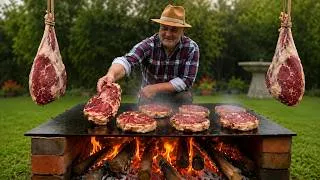 Thumbnail: Cooking Thick-Cut Lamb Leg Steaks Over Fire for Real Flavor