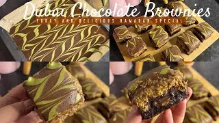 Thumbnail: HOW TO MAKE DUBAI CHOCOLATE BROWNIES (PISTACHIO KUNAFA) 