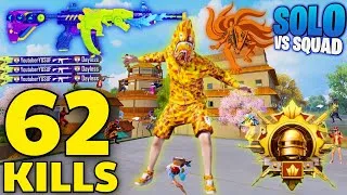 Thumbnail: 62 KILLS! 😱 AGGRESSIVE GAMEPLAY WITH A STOLEN w/ BAPE SET IN THE NEW NARUTO MODE! 🔥 | PUBG MOBILE