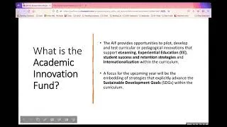 Thumbnail: Exploring the Academic Innovation Fund