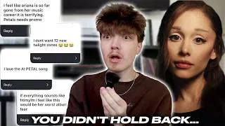 Thumbnail: Reacting to Your BRUTALLY HONEST Ariana Grande "Petal" Album Opinions