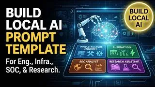 Thumbnail: Infrastructure Engineer, Automation, SOC Analyst, Research assistant Prompt Template: Build Local AI