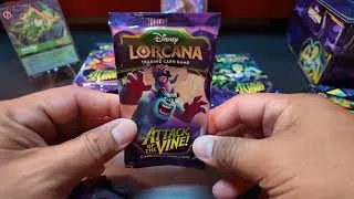 Thumbnail: 🚨Did We FINALLY Pull an ENCHANTED?! Disney Lorcana: Attack of the Vine Booster Box Opening 🔥✨
